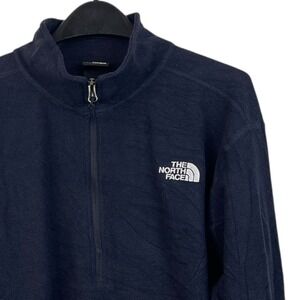 The North Face Mens‎ XXL Polyester Lightweight Fleece 1/2 Zip Pullover Navy Blue